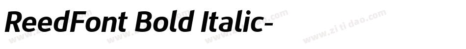 ReedFont Bold Italic字体转换